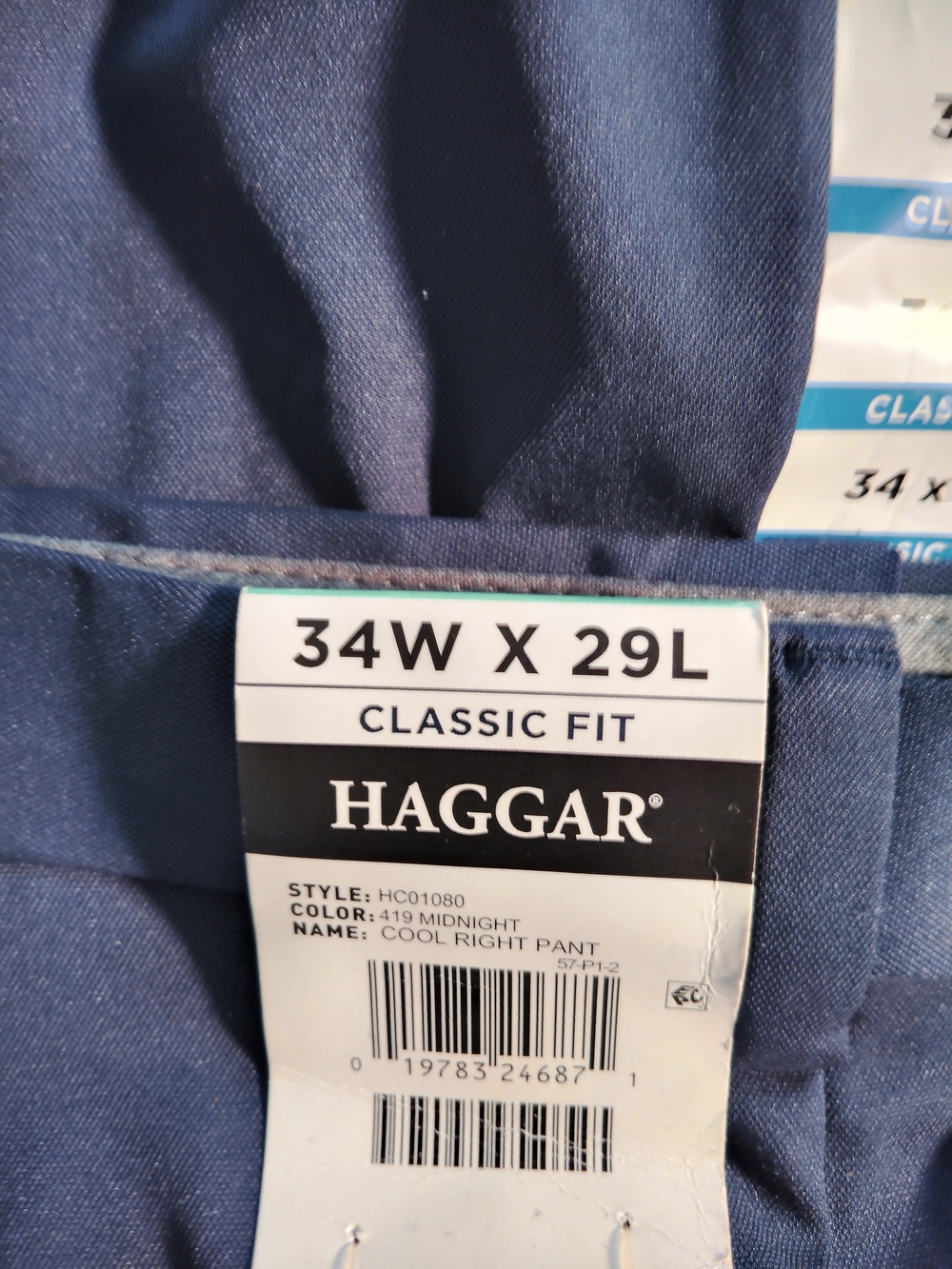 Haggar Cool Right Dress Pants - Navy Blue
